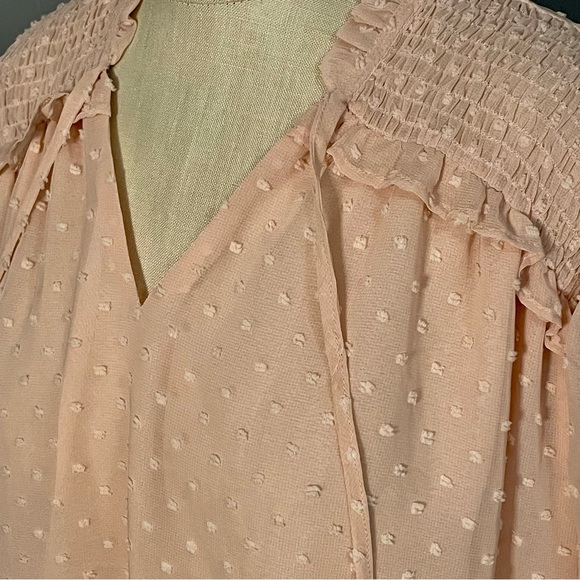 NWT Ces femme pink Swiss dot top - Picture 2 of 4